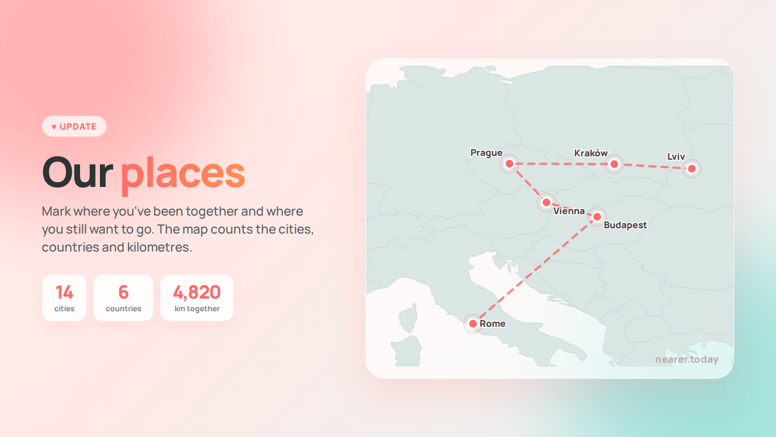 Your map of places